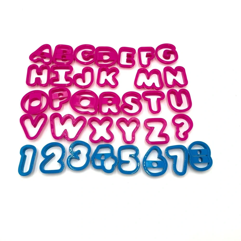 Wilton Alphabet and Number Cookie Cutter Set OS Pink Blue 34pc